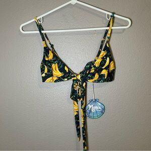 NEW Show Me Your Mumu banana print triangle bikini top women’s size XS